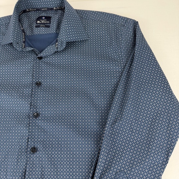 Ben Sherman The Original Stretch Slim Fit  Men's Long Sleep Button-up Shirt,‎ L - Picture 5 of 13